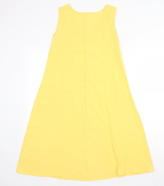 Preworn Womens Yellow Polyester A-Line Size S Scoop Neck Pullover