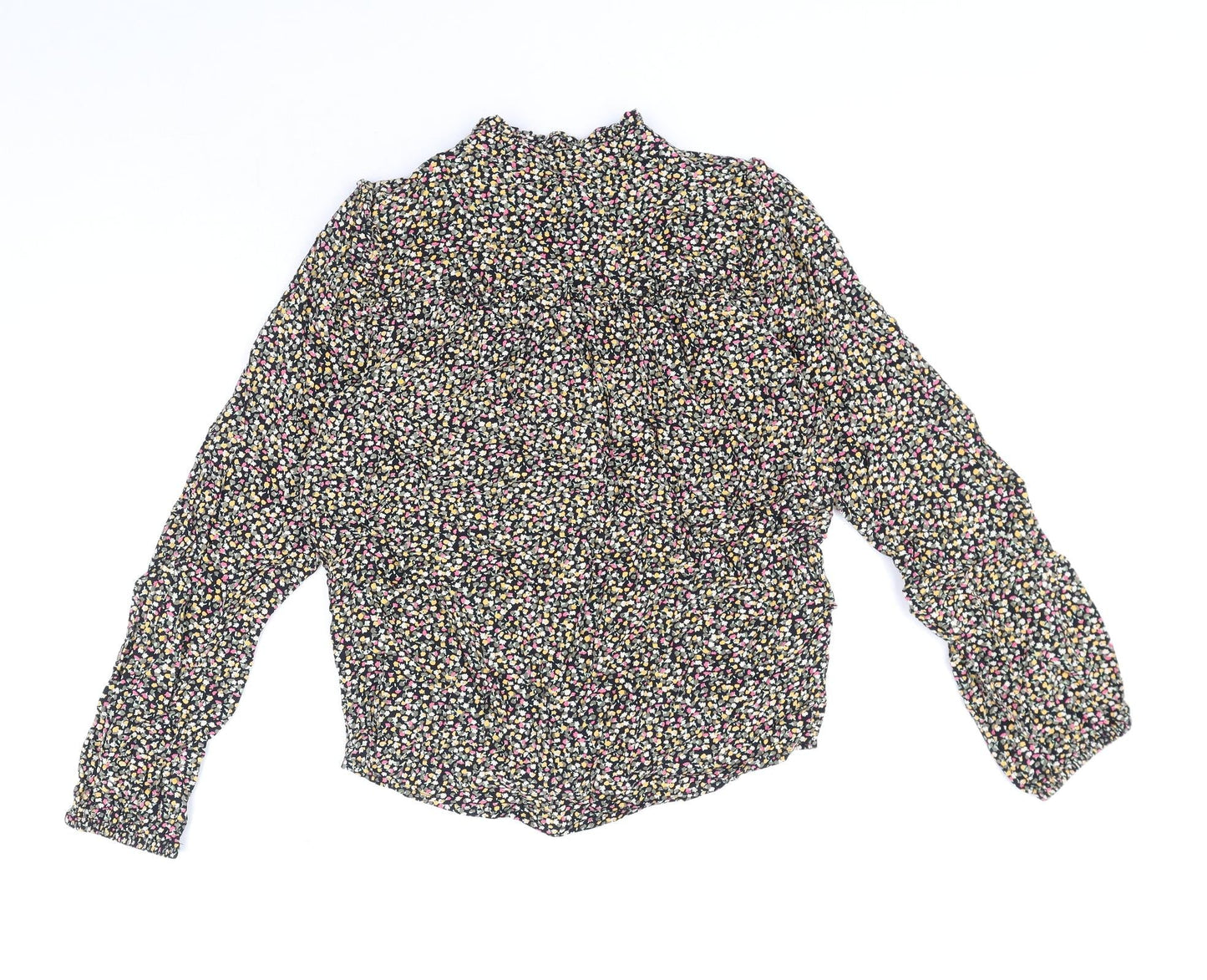 Saint Tropez Clothing Womens Multicoloured Geometric Viscose Basic Button-Up Size XS Round Neck
