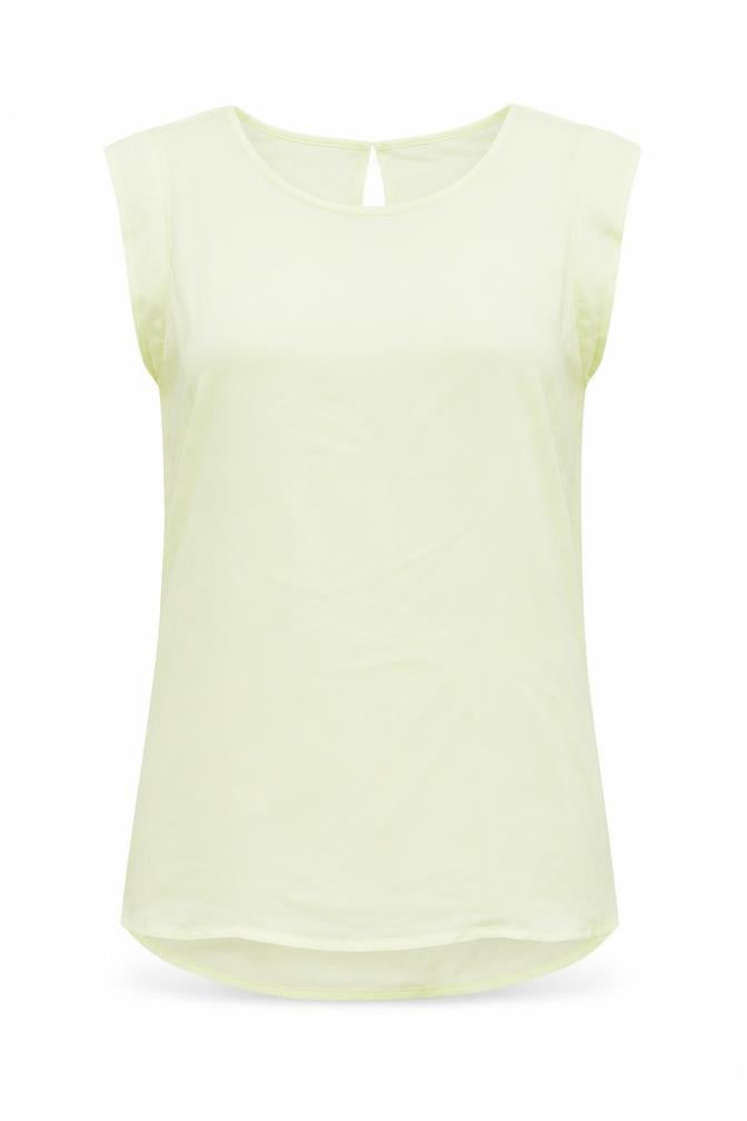 French Connection Womens Green Polyester Basic Blouse Size M Round Neck