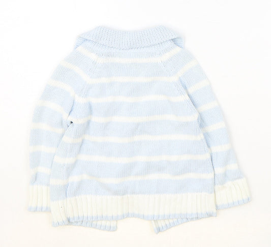 Powell Craft Boys Blue Striped Jacket Size 12-18 Months Button