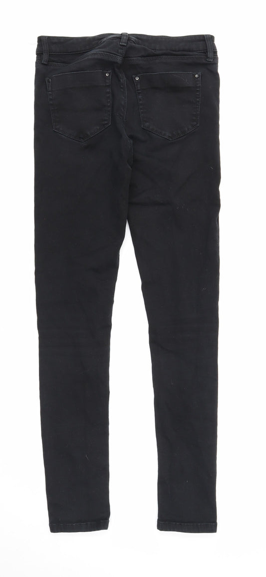 Waredenim Womens Black Cotton Skinny Jeans Size 10 Regular Zip