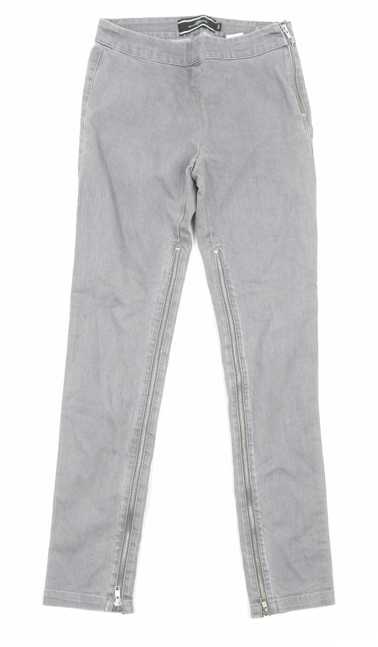 By Malene Birger Womens Grey Cotton Skinny Jeans Size 6 Regular Zip
