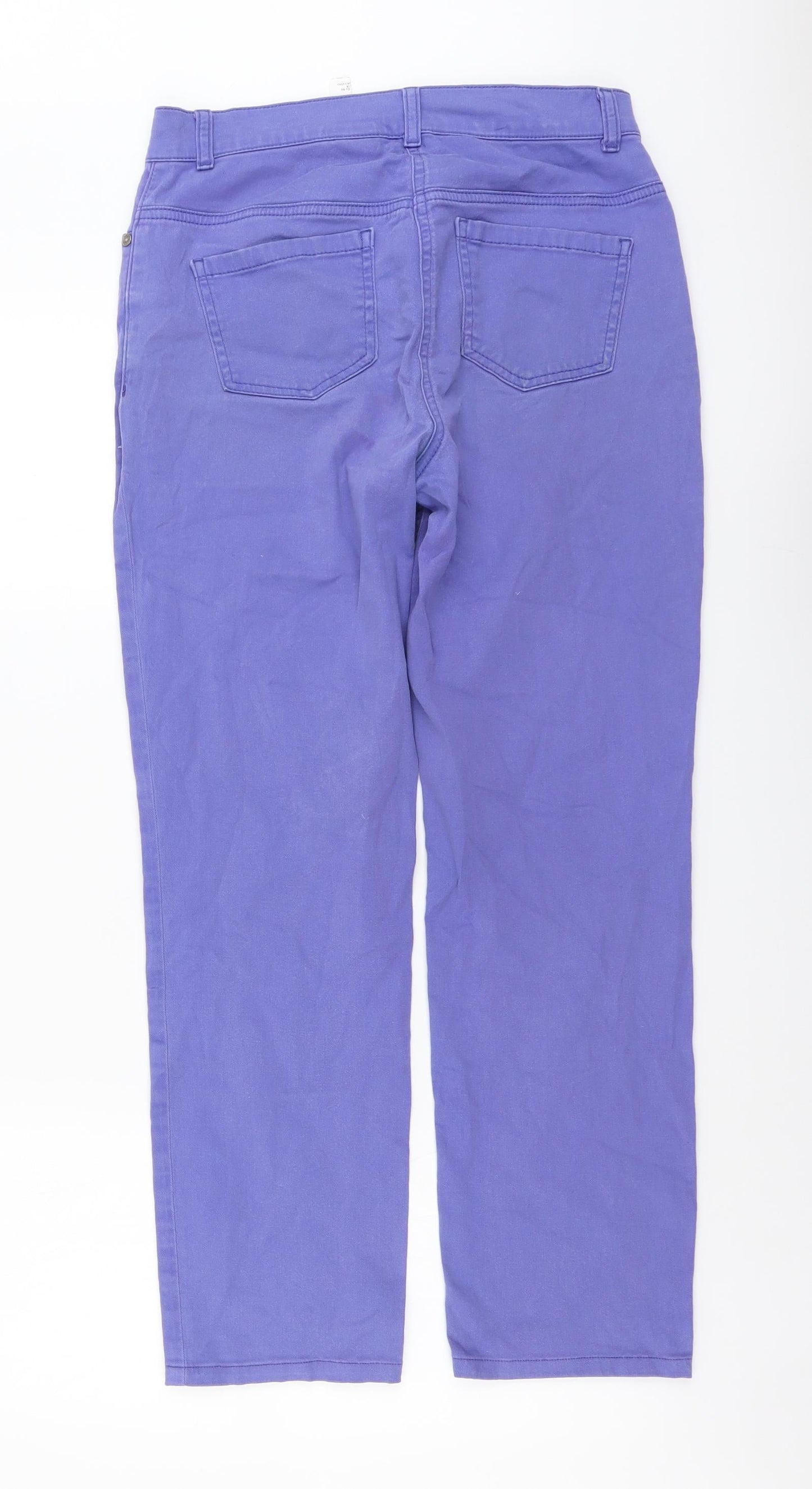 Gelco Womens Purple Polyester Straight Jeans Size 10 L27 in Regular Button
