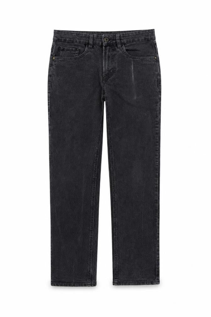 Easy Mens Blue Cotton Straight Jeans Size 30 in L32 in Regular Button