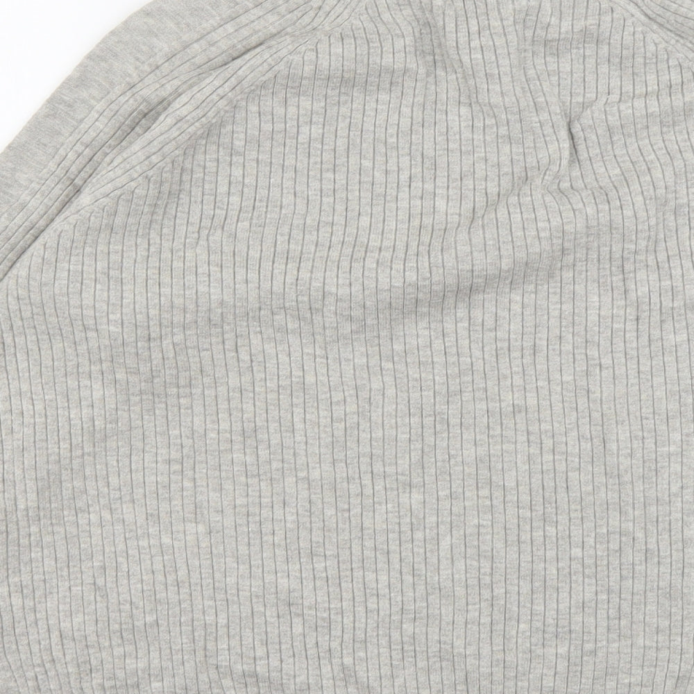 Marks and Spencer Womens Grey High Neck Viscose Pullover Jumper Size M