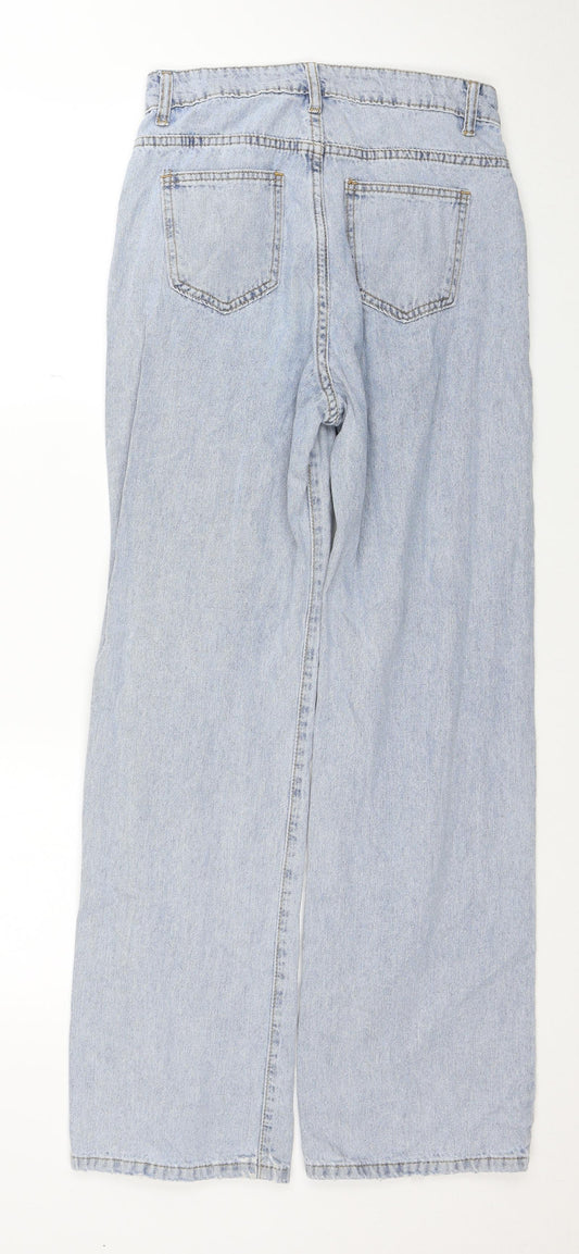 Preworn Womens Blue Cotton Mom Jeans Size 26 in Regular Zip