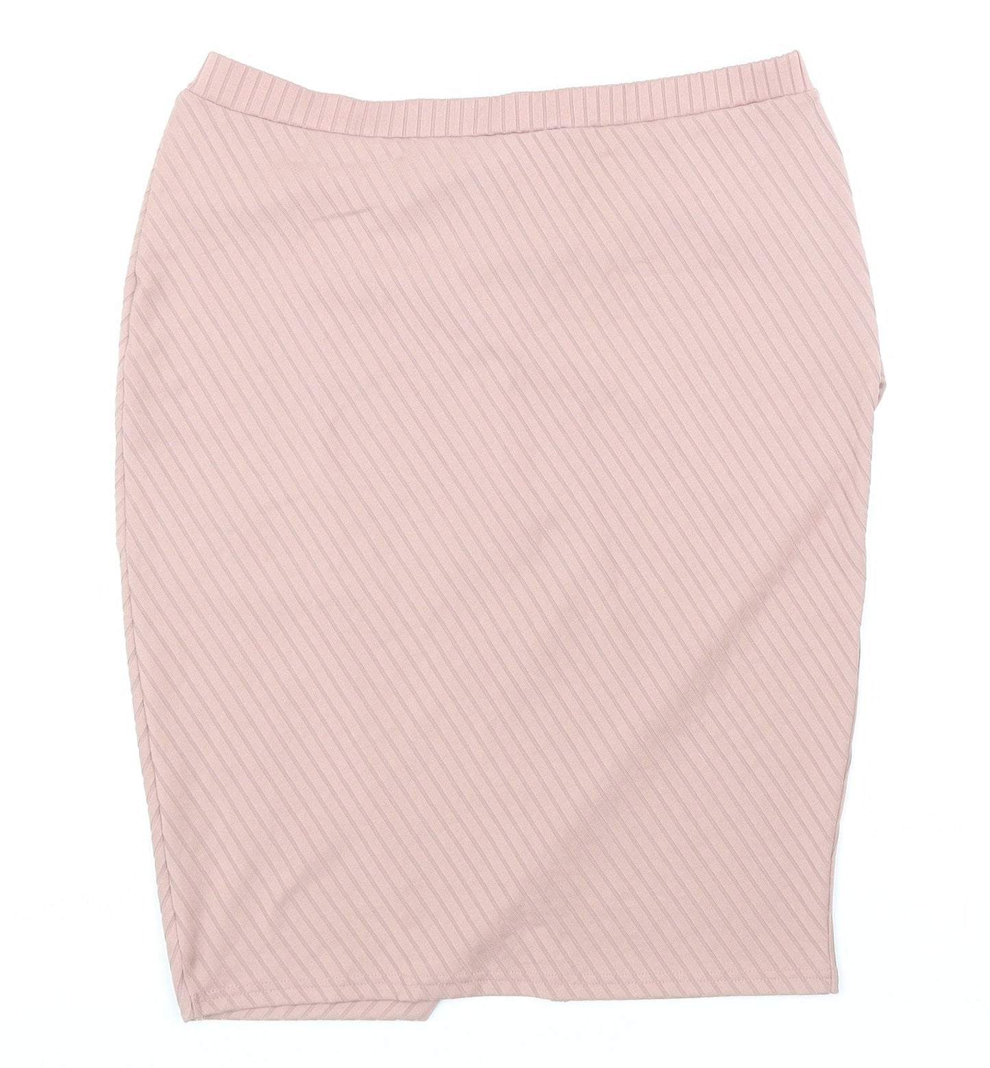 Innocence Womens Pink Polyester Straight & Pencil Skirt Size 14 Hook & Loop
