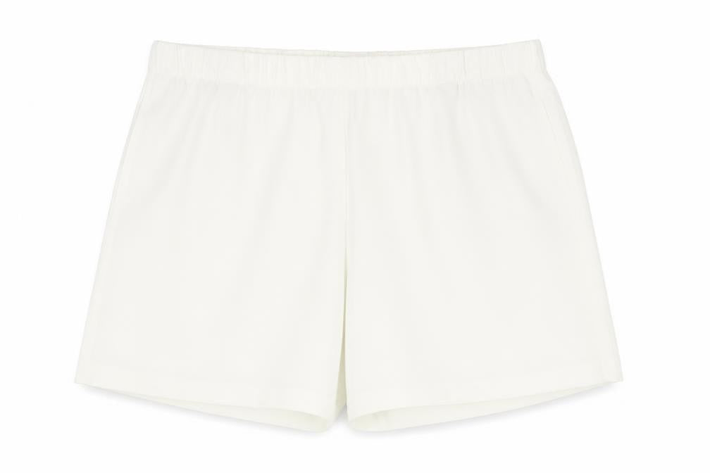 Marks and Spencer Womens Ivory Polyester Sweat Shorts Size 24 Regular Zip