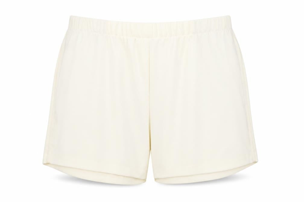 Marks and Spencer Womens Ivory Polyester Sweat Shorts Size 20 Regular Pull On