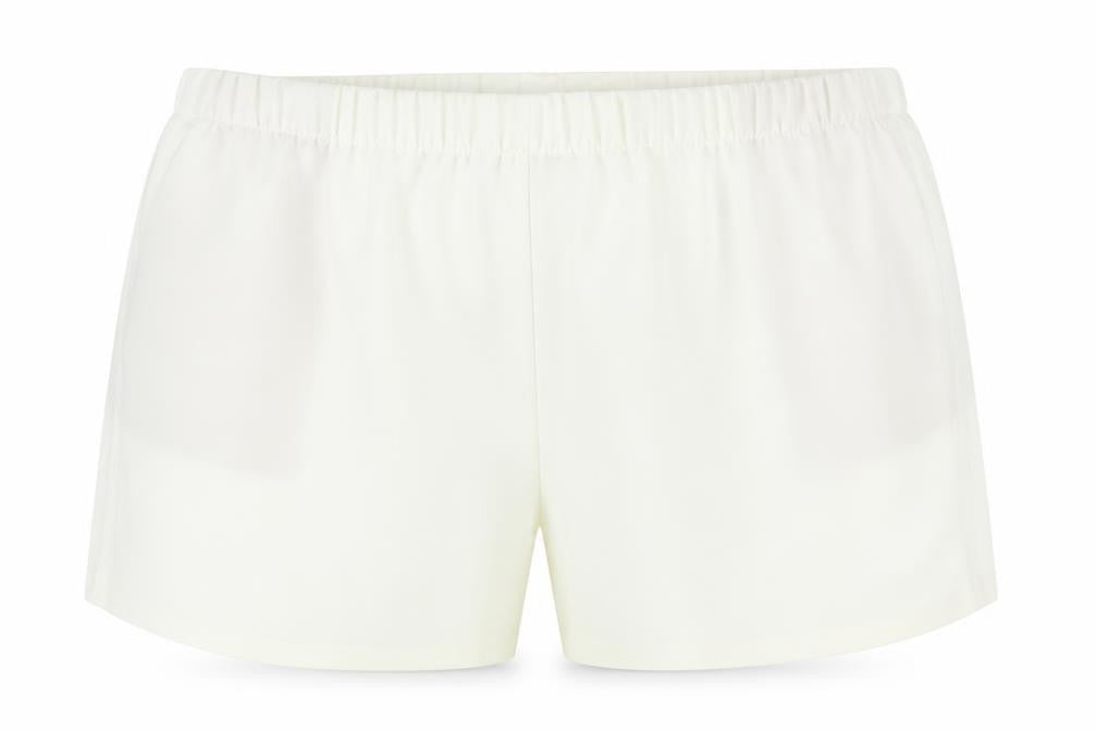 Marks and Spencer Womens Ivory Polyester Sweat Shorts Size 24 Regular Zip