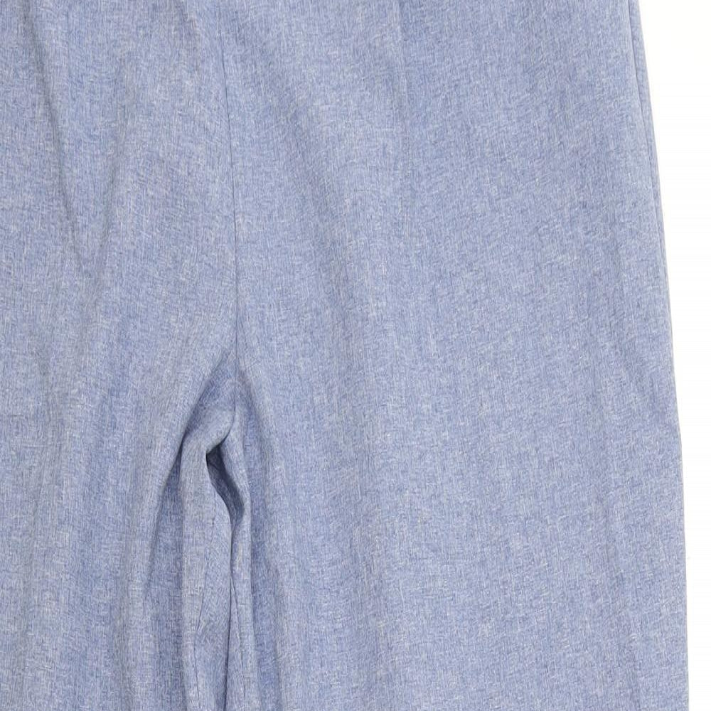 Classic Womens Blue Polyester Trousers Size 20 Regular