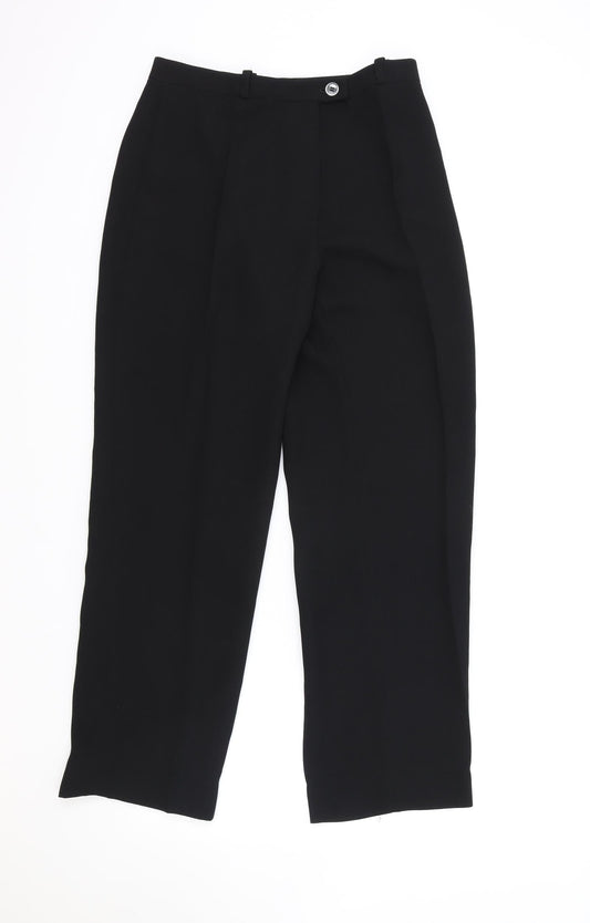 Simorra Womens Black Polyester Trousers Size 10 Regular Zip