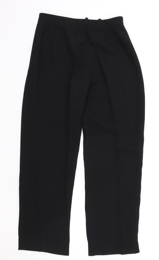 Simorra Womens Black Polyester Trousers Size 10 Regular Zip