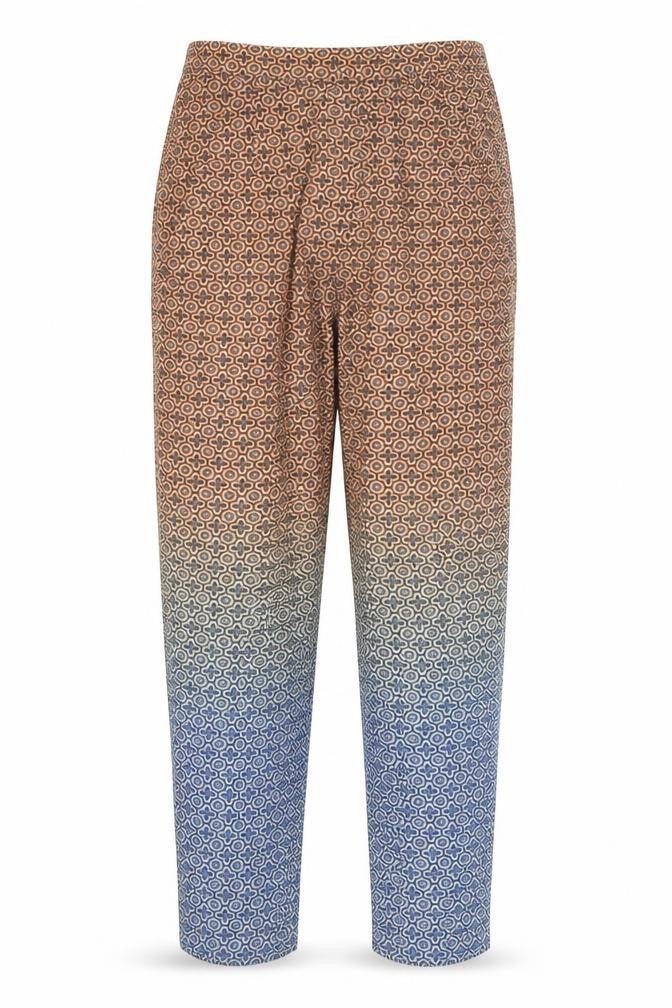 H&M Womens Multicoloured Geometric Polyester Trousers Size XS Relaxed