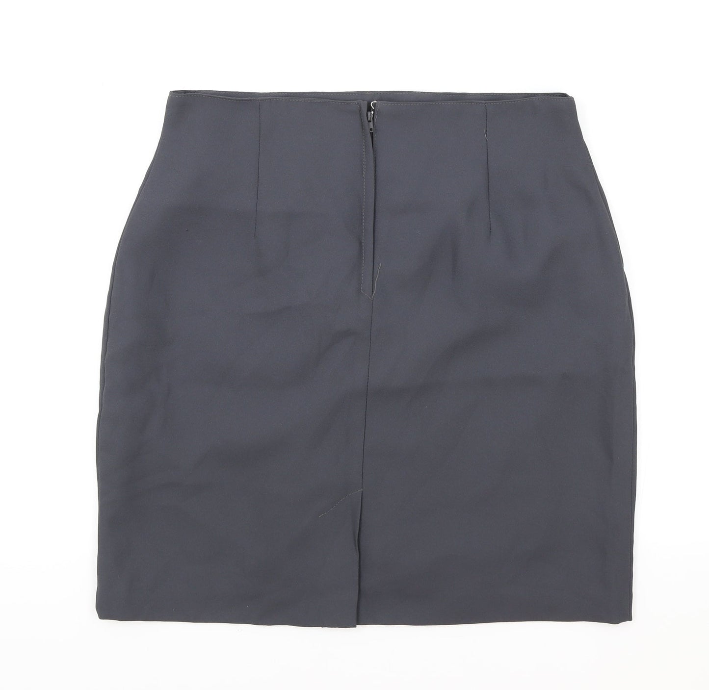 Beechers Brook Womens Grey Polyester Straight & Pencil Skirt Size 12 Zip