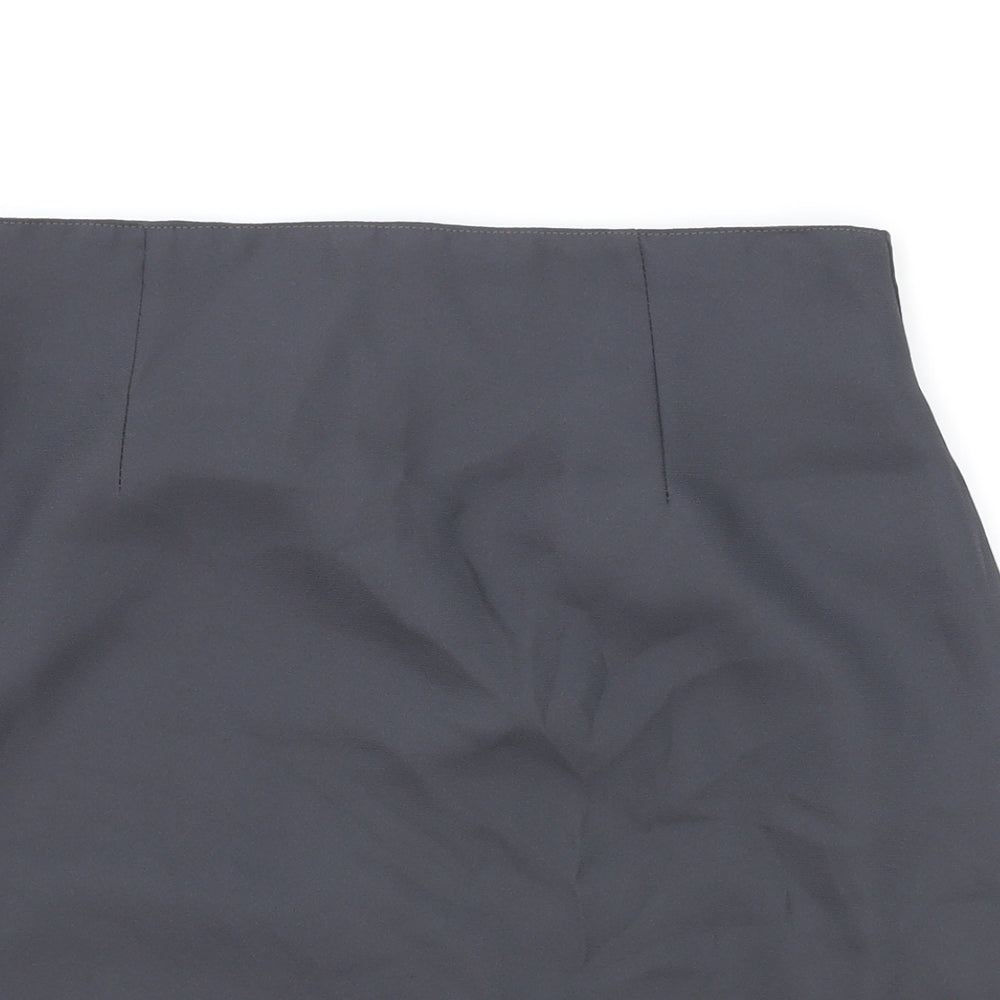 Beechers Brook Womens Grey Polyester Straight & Pencil Skirt Size 12 Zip