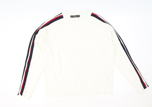 FB Sister Womens Ivory Polyester Pullover Sweatshirt Size M Pullover