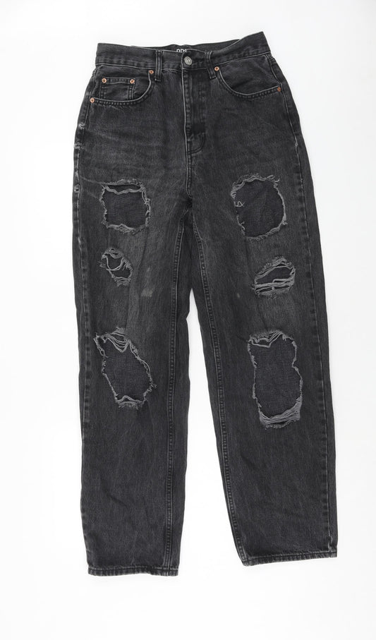 BDG Womens Grey Cotton Straight Jeans Size 28 in Regular Zip