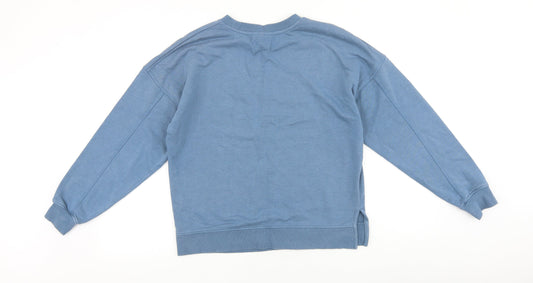 ICHI Mens Blue Cotton Pullover Sweatshirt Size XS