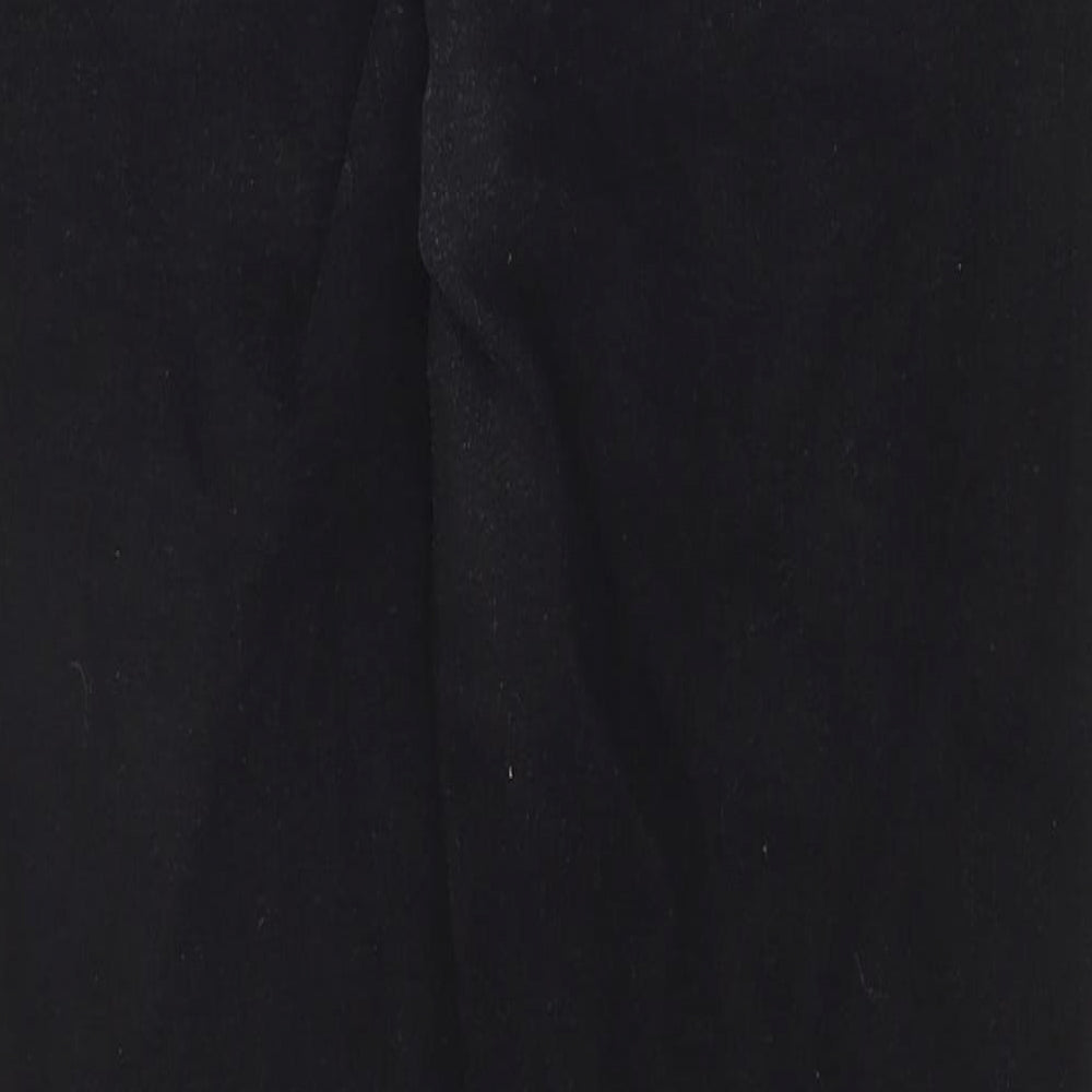 Marks and Spencer Womens Black Cotton Skinny Jeans Size 12 Regular Zip