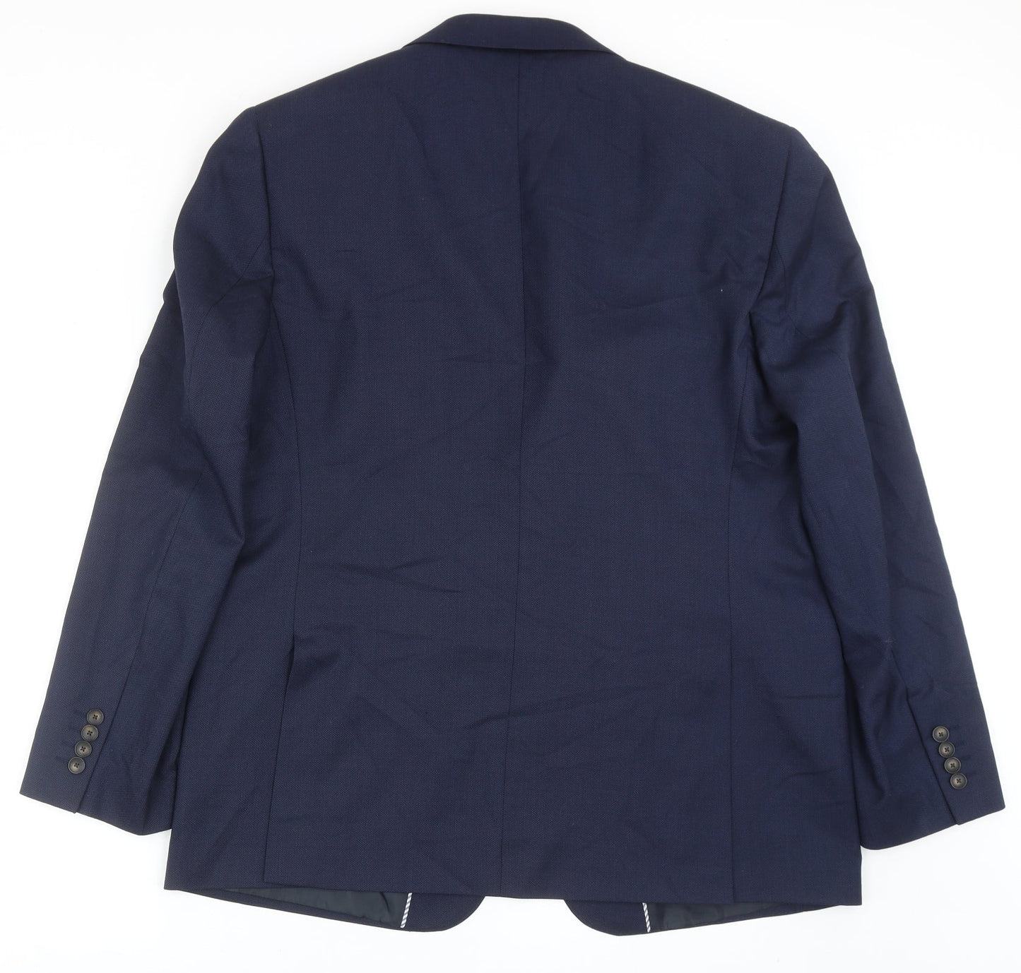 Marks and Spencer Mens Blue Polyester Jacket Blazer Size 44 Regular