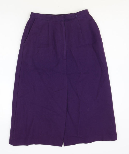 Corey Lynn Womens Purple Polyester Straight & Pencil Skirt Size 8 Zip