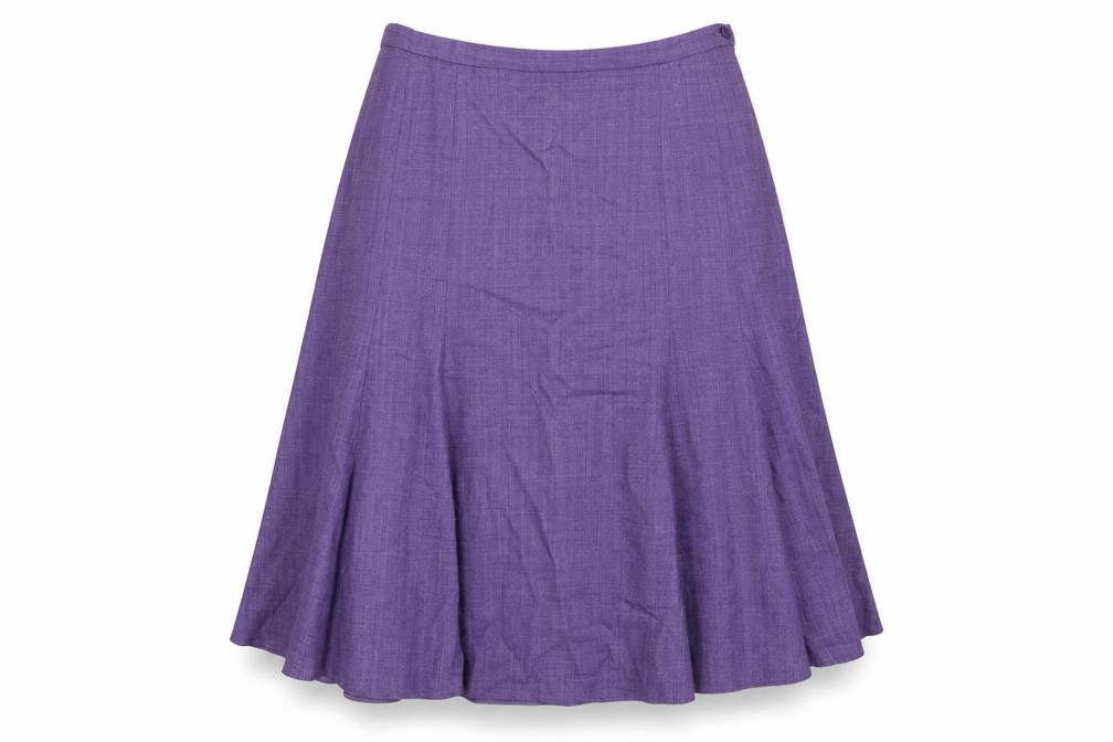 Cotswold Collection Womens Purple Polyester Swing Skirt Size 12 Zip