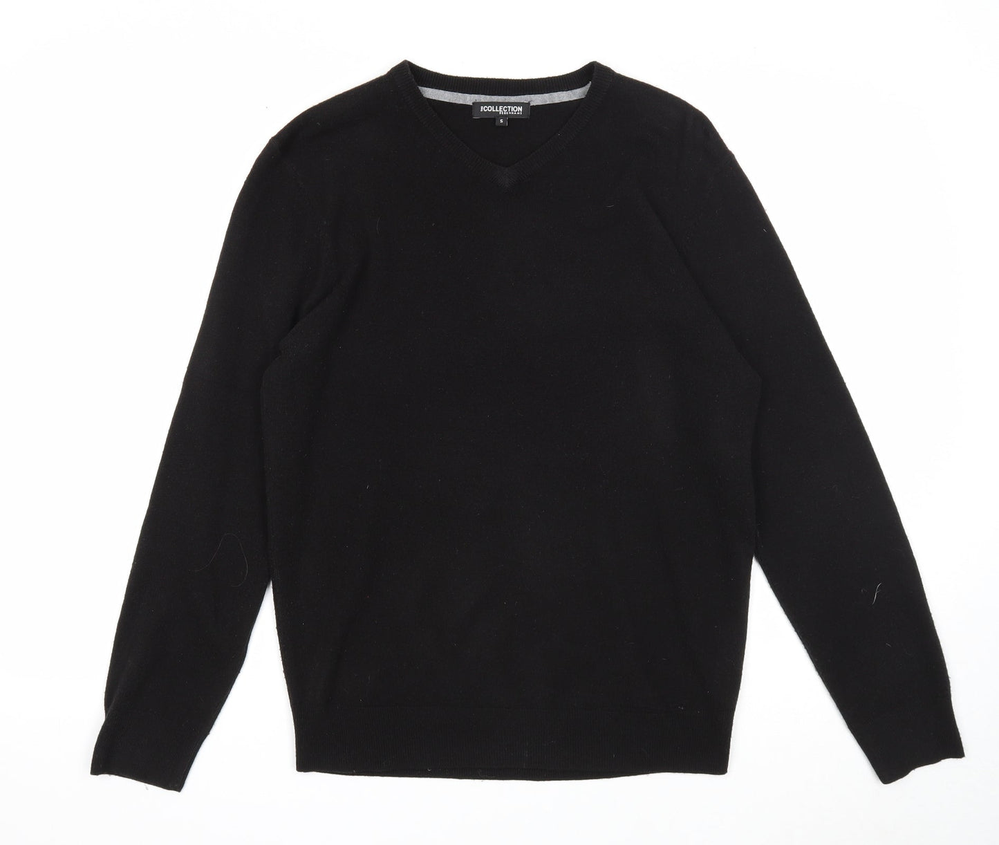 Debenhams Womens Black V-Neck Acrylic Pullover Jumper Size S