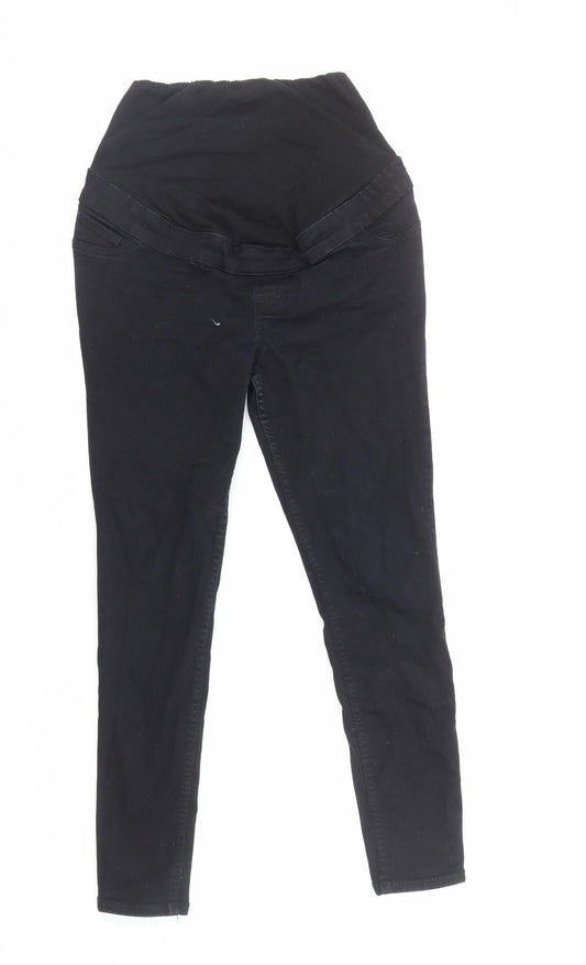 New Look Womens Black Herringbone Cotton Skinny Jeans Size 10 Regular