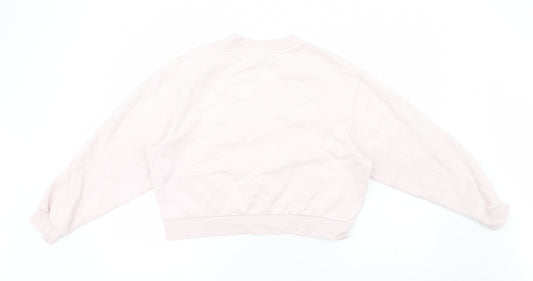Weekday Womens Pink Cotton Pullover Sweatshirt Size XS Pullover - Cropped