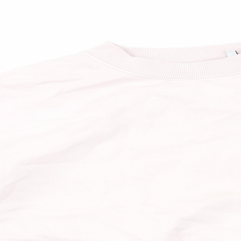 Weekday Womens Pink Cotton Pullover Sweatshirt Size XS Pullover - Cropped