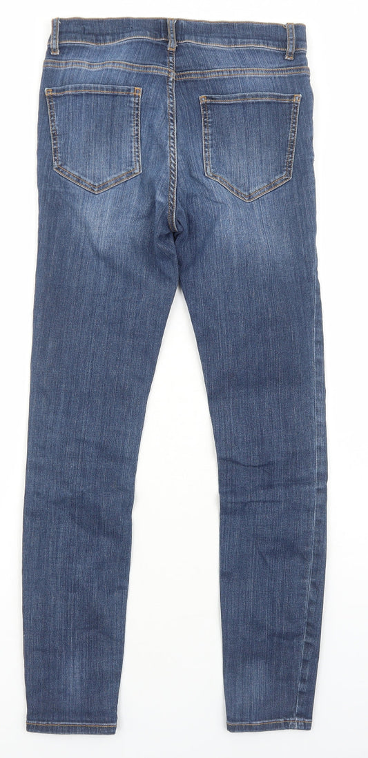 And Or Womens Blue Cotton Skinny Jeans Size 6 Regular Zip