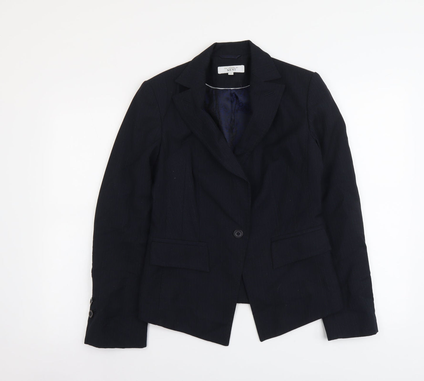 NEXT Womens Blue Polyester Jacket Blazer Size 10