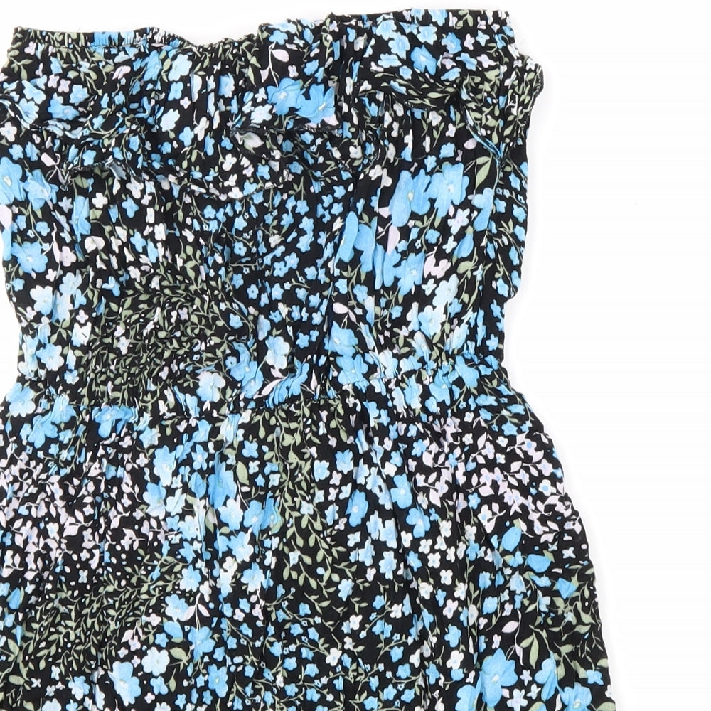 Miso Womens Multicoloured Geometric Viscose Basic Tank Size 12 Off the Shoulder
