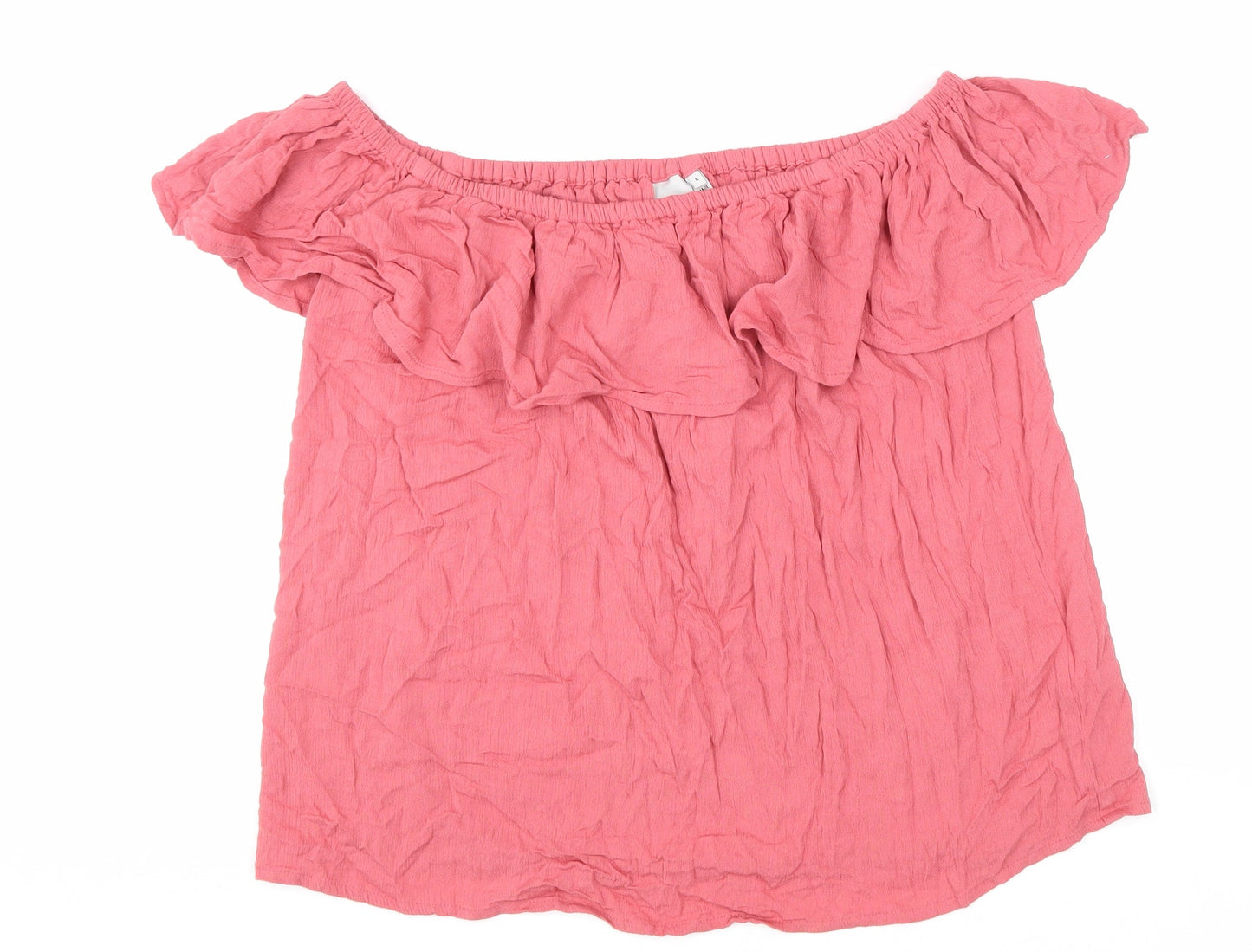 ICHI Womens Pink Viscose Basic Tank Size L Off the Shoulder