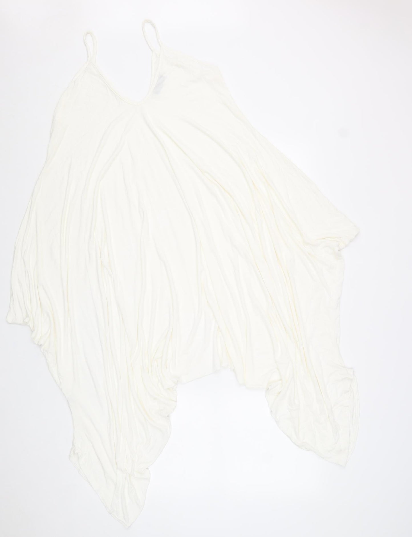 FINELLA Womens White Viscose Jumpsuit One-Piece Size S L23 in Pullover