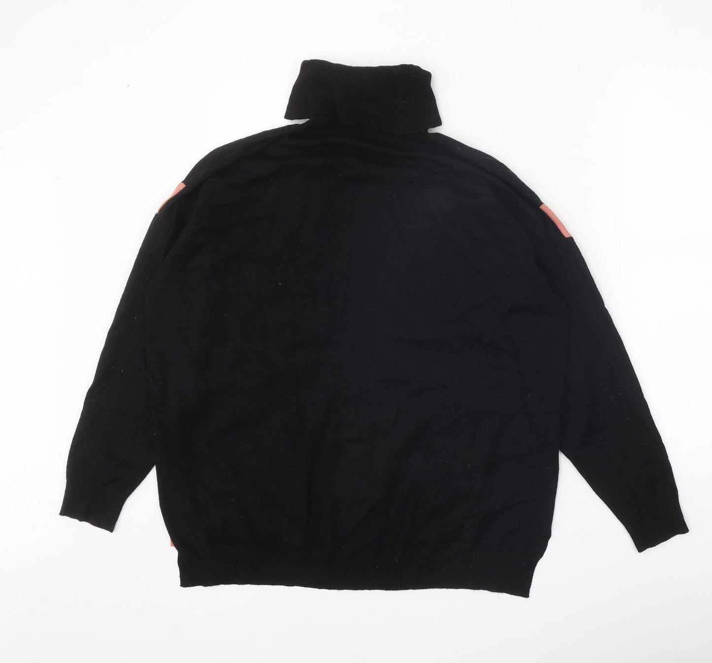 SWEEWE Womens Black Roll Neck Viscose Pullover Jumper Size M