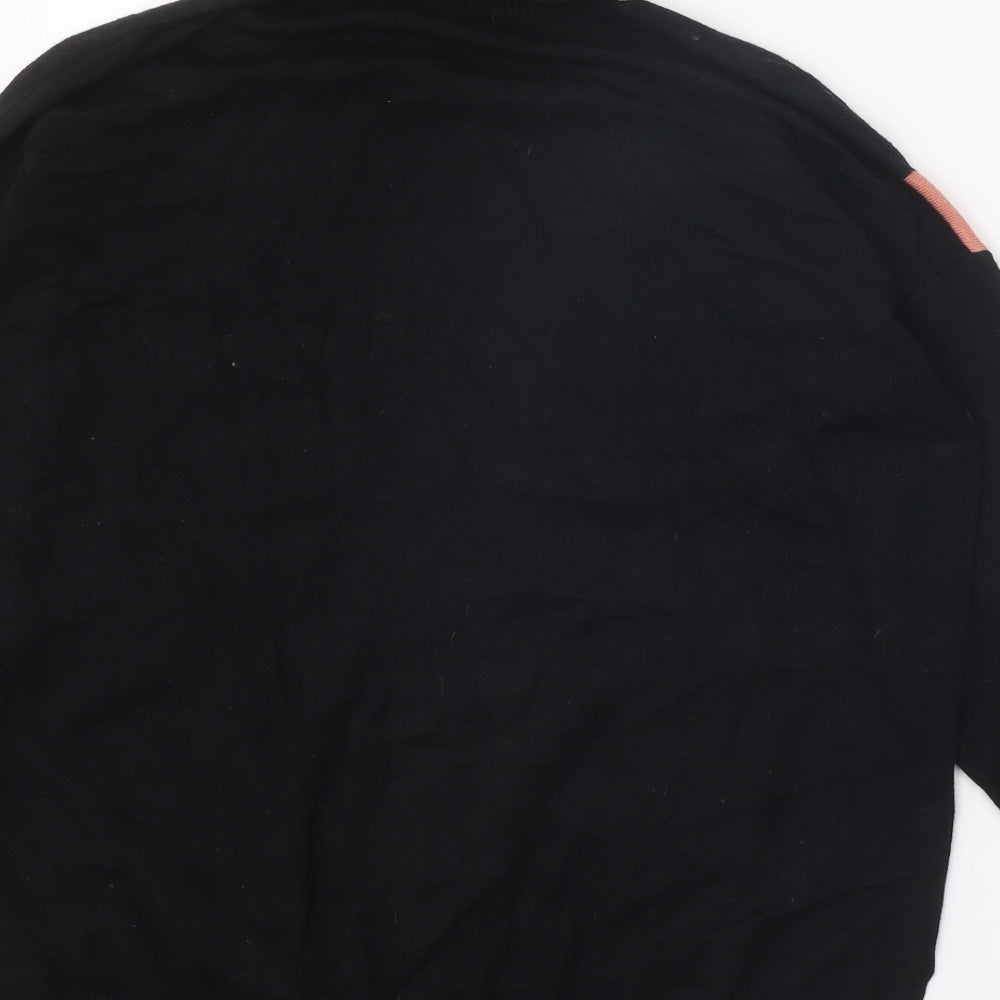 SWEEWE Womens Black Roll Neck Viscose Pullover Jumper Size M