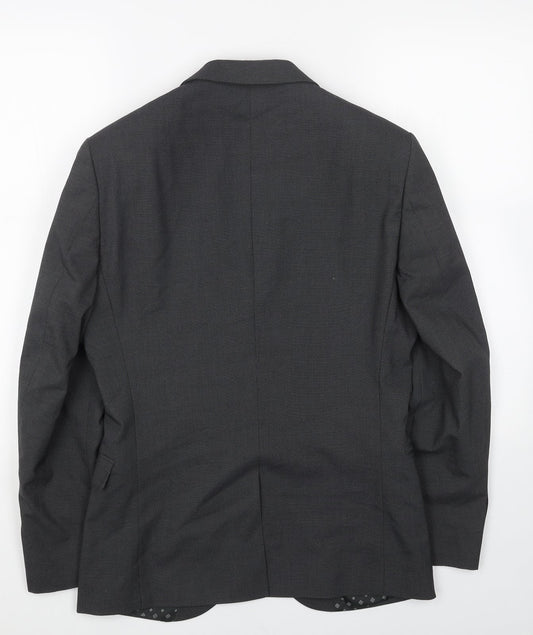 NEXT Mens Grey Polyester Jacket Blazer Size 36 Regular