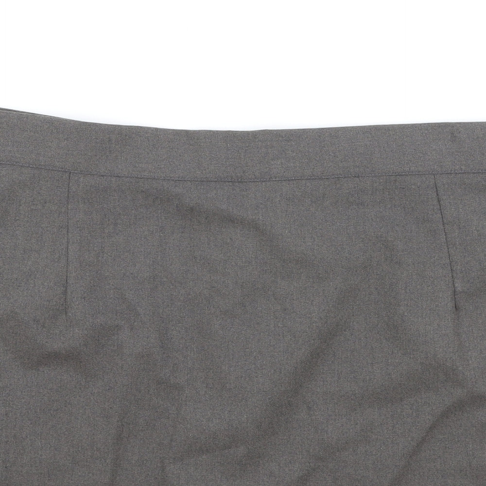 Zeco Womens Brown Polyester Straight & Pencil Skirt Size 8 Zip