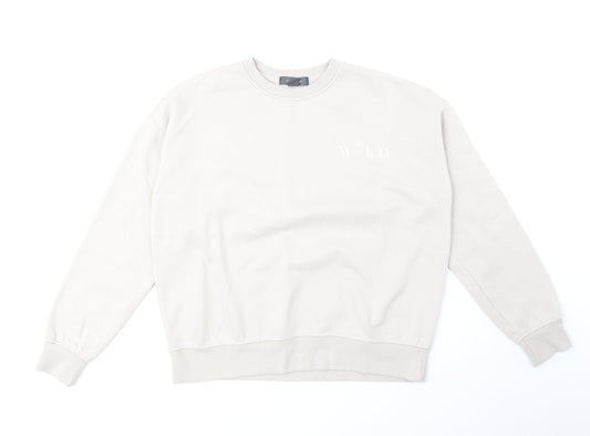 Primark Womens Beige Cotton Pullover Sweatshirt Size S Pullover - Wild