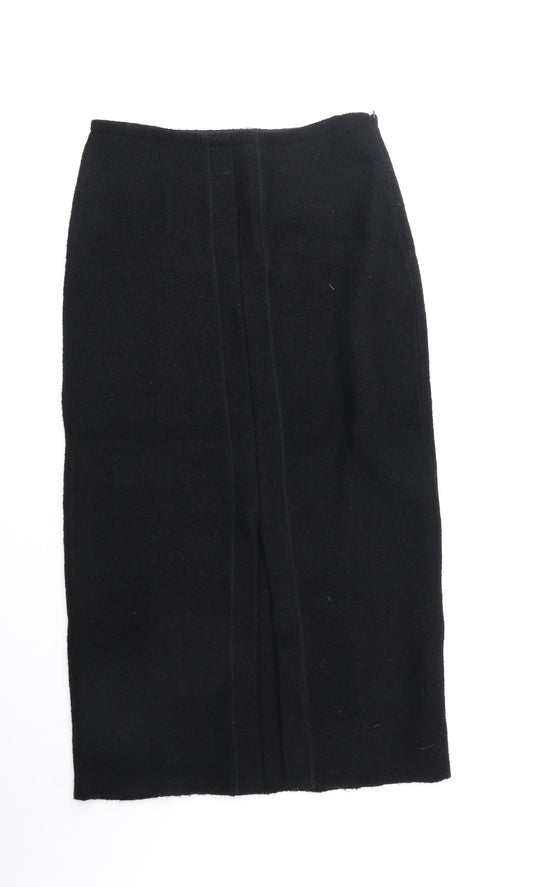 Platinum Womens Black Polyester Straight & Pencil Skirt Size 33 in Zip