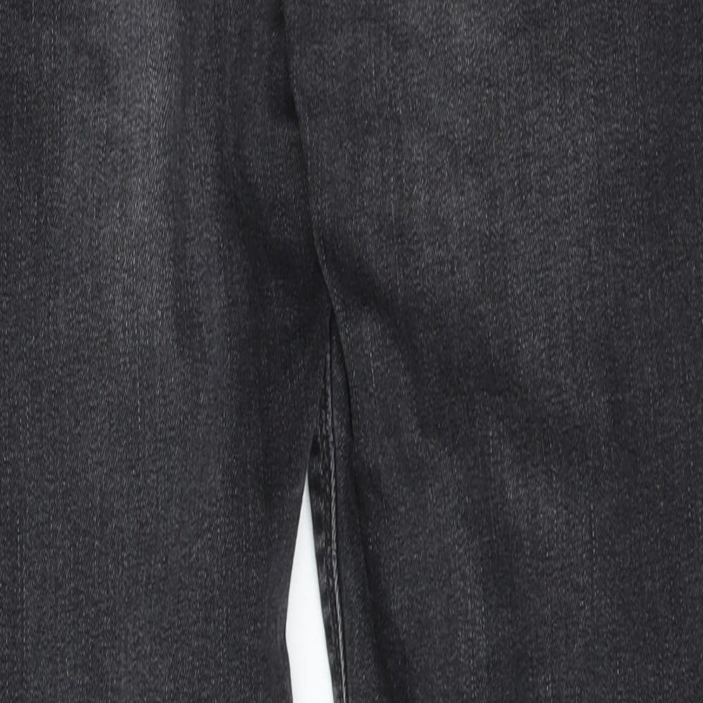 River Island Mens Grey Cotton Skinny Jeans Size 23 in Regular Zip