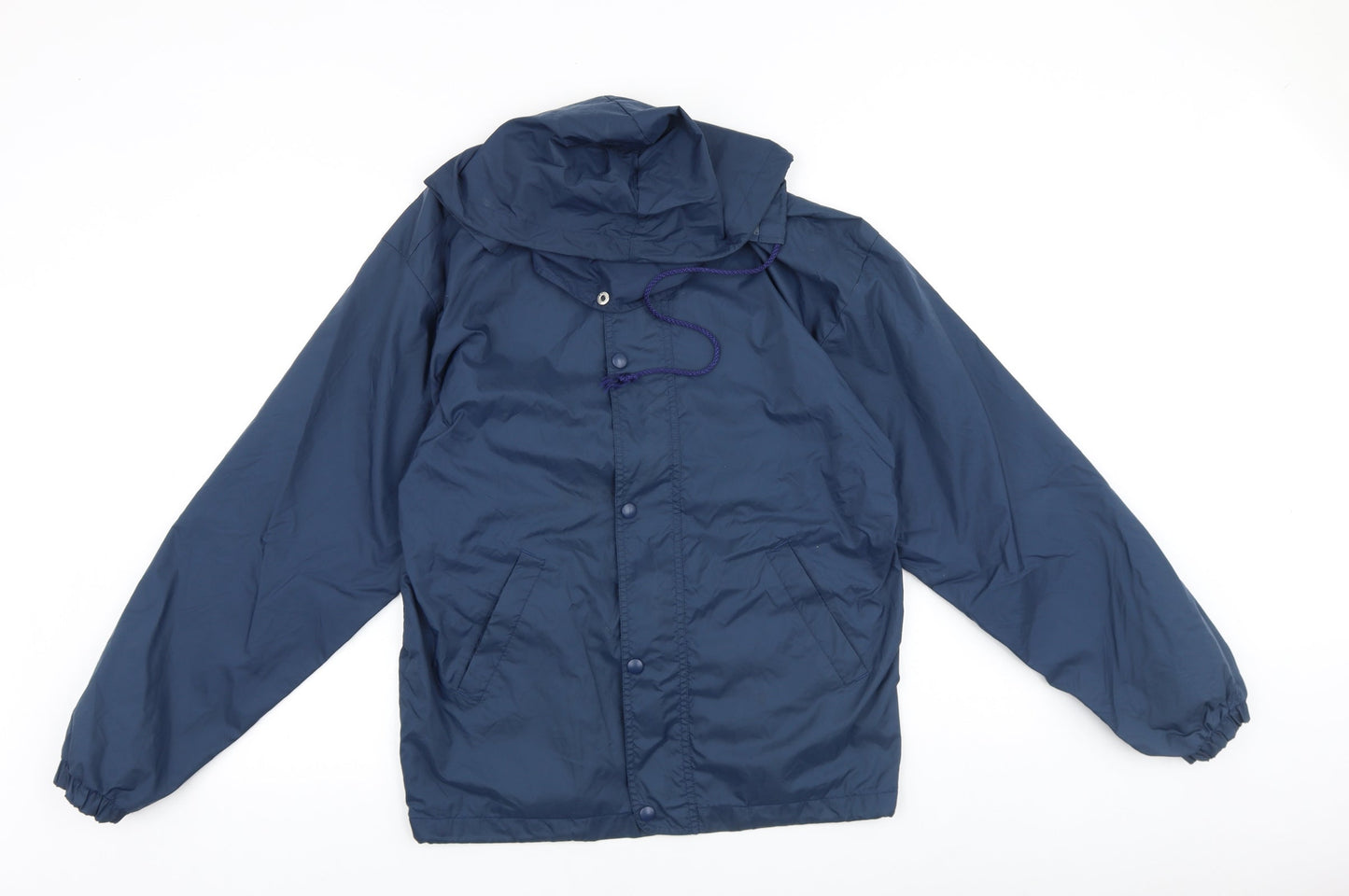 Fruit of the Loom Mens Blue Windbreaker Jacket Size S Zip