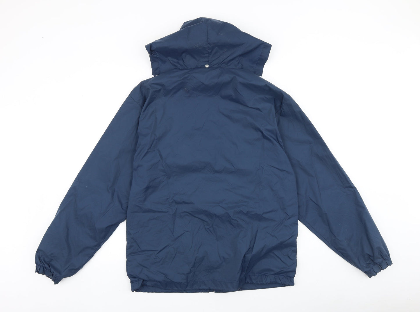 Fruit of the Loom Mens Blue Windbreaker Jacket Size S Zip