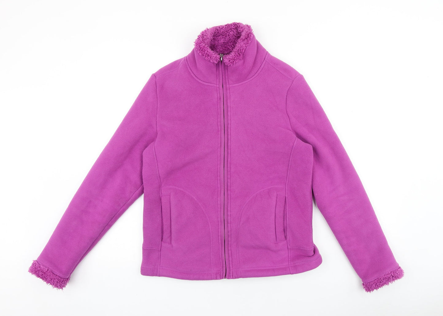 Marks and Spencer Womens Purple Jacket Size 10 Zip
