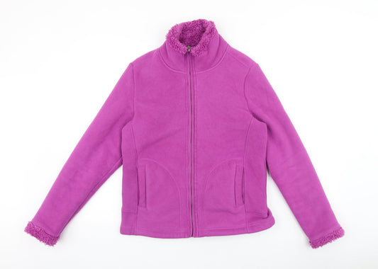 Marks and Spencer Womens Purple Jacket Size 10 Zip