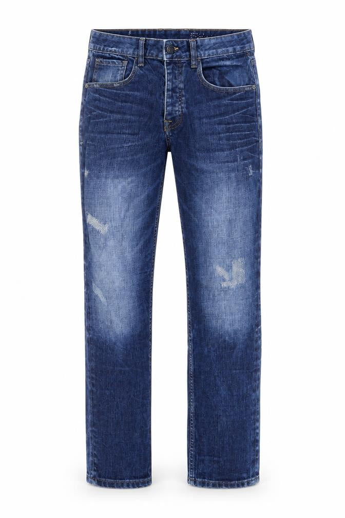 Union Wares Mens Blue Cotton Straight Jeans Size 32 in Regular Zip