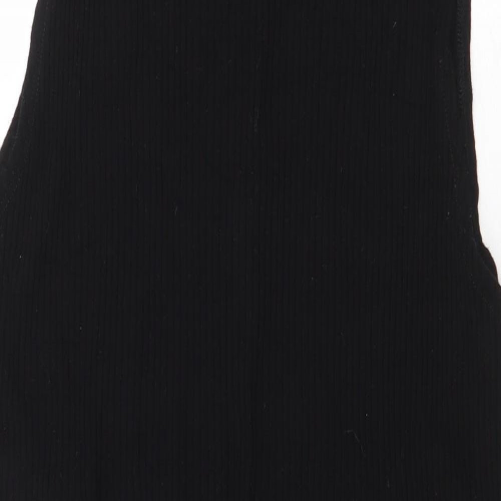 ASOS Womens Black Viscose A-Line Size 10 Round Neck Pullover