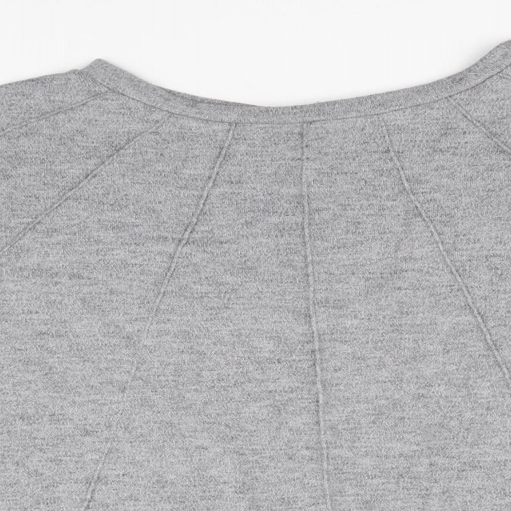 Roman Womens Grey Round Neck Viscose Pullover Jumper Size L